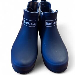 Barbour Blue Rain Boots 6 us